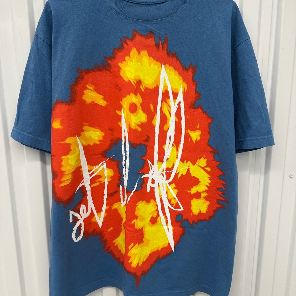 OFFSET X Denim Tears OFFSETTEARS Blue Logo Oversized Tshirt Size Medium